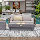 Alora Premium 60-Inch Rectangular Outdoor Modern Propane Fire Pit Table With Rain Cover (SAK91273)