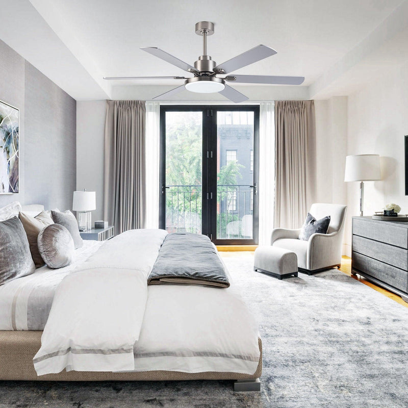 60" Lucknow Modern Ceiling Fan with Lighting and Remote Control