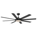 60" Industrial DC Motor Downrod Mount Ceiling Fan with Lighting and Remote Control