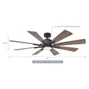 60" Oretha Windmill DC Ceiling Fan with LED Lighting