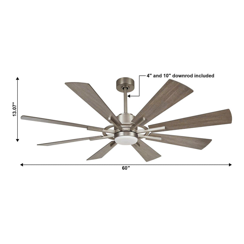 60" Oretha Windmill DC Ceiling Fan with LED Lighting