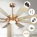 60" Oretha Windmill DC Ceiling Fan with LED Lighting