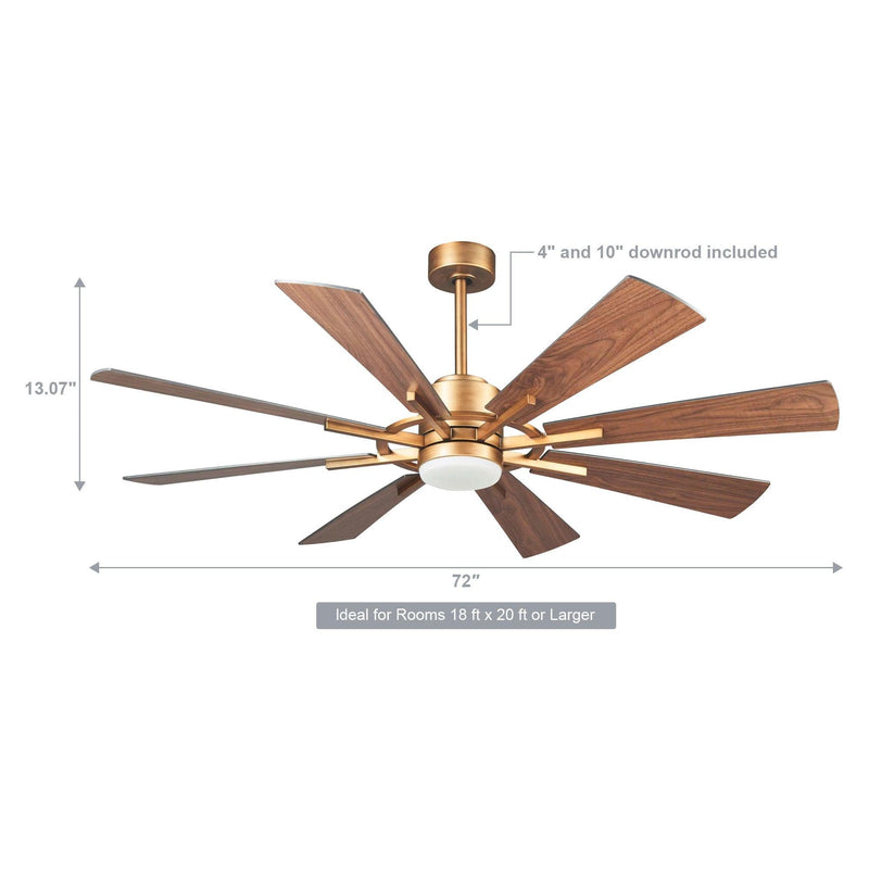 60" Oretha Windmill DC Ceiling Fan with LED Lighting