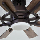60" Oretha Windmill 8 Blade Led Indoor Oil Rubbed Bronze Ceiling Fan with Remote And Light Kit Included by ParrotUncle