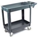 600 lbs Heavy Duty Rolling Utility Service Cart, HDPE Shelves, 5" Caster Wheels