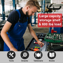 600 lbs Heavy Duty Rolling Utility Service Cart, HDPE Shelves, 5" Caster Wheels