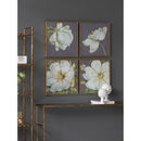 Botanical Wall Art Prints, Home Decor For Living Room Dining Room Bedroom Hallway (Set of 4) - Gray by HouseOfZazla