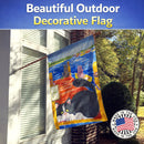 Cat Fishing from the dock House Flag 28x40 Porch Sleeve Pole Decorative Outside Yard Banner Artwork Wall Hanging, Polyester