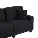 Upholstered U-Shaped Sectional Sofa With Movable Ottoman And Side Storage Pockets by HouseOfZazla