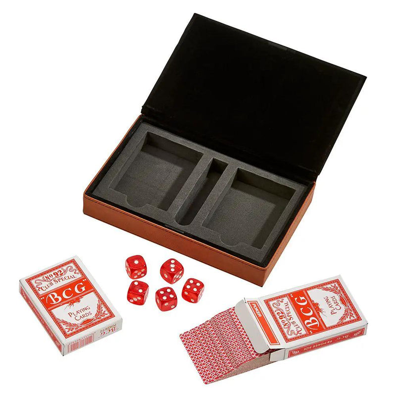 Leatherette 2 Card Deck Set, Caramel 5" X 7.75", photo 5 of 7