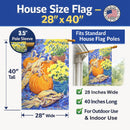Flower - Mums House Flag 28x40 Porch Sleeve Pole Decorative Outside Yard Banner Artwork Wall Hanging, Polyester