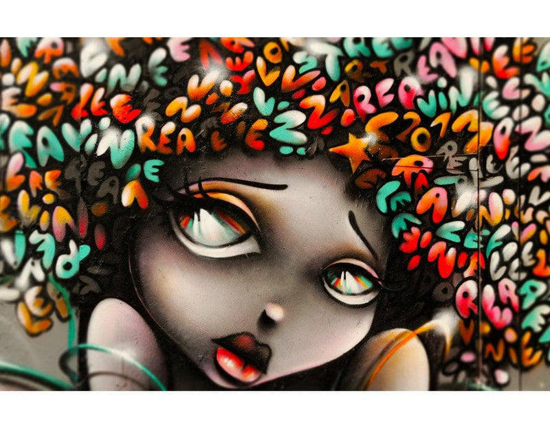 Graffiti Art Wall Mural Decal Sticker of Girl