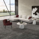 Mardi - Sectional Sofa With 6 Pillows - Maroon & Beige Tweed by Unique Piece Furniture
