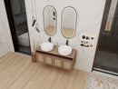 48" Bathroom Vanity with Ceramic Art Sinks by HouseOfZazla