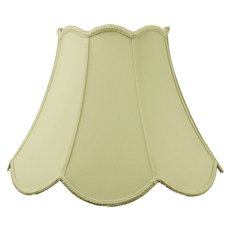 18"W x 13"H Scalloped Bell Lamp Shade Eggshell