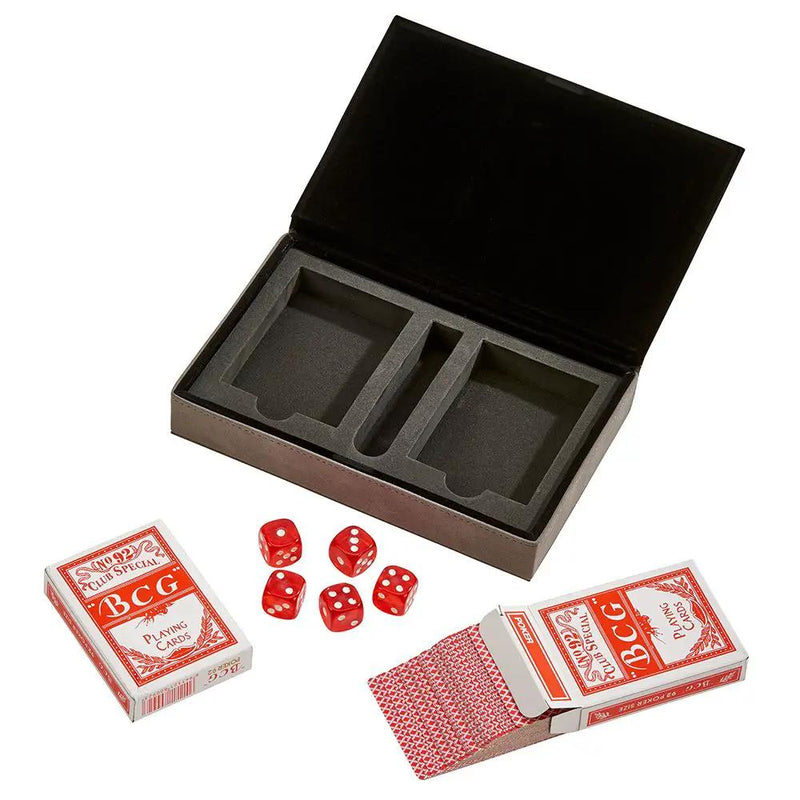 Leatherette 2 Card Deck Set, Grey 5" X 7.75", photo 6 of 6