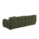 87.4 length, 35.83" deepth, human body structure for USA people, marshmallow sofa,boucle sofa, 3 seater, OLIVE GREEN BOUCLE