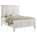 Copper - Queen Panel Bed With Structured Headboard And Slatted Design - White by HouseOfZazla