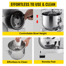 600W Commercial Dough Kneader Bakery Mixer Machine, 15QT (SAK95629)