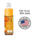 Big Orange Cat Welcome Slim Can Hugger , Insulated Foam Hugger for 12 oz Slim Cans, Beer Bottles & Water Bottles, Printed in USA