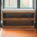 Pull Out Shoe Bench - Chestnut / Mud Linen by Unique Piece Furniture