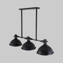 GobekUsa Symmetrical Island Pendant Light - Loft Style Metal Ceiling Lamp with Dome Shade - 3 Lights - Black/White