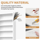 Bookcase Tall 5-Tier Adjustable Storage Shelf With Door Deep - White by HouseOfZazla