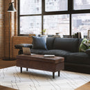 Shay - Large Square Coffee Table Storage Ottoman Mid-Century Style by Unique Piece Furniture