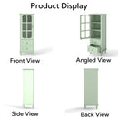 Minimalism Buffet Cabinet With Glass Doors And Double Drawer by HouseOfZazla