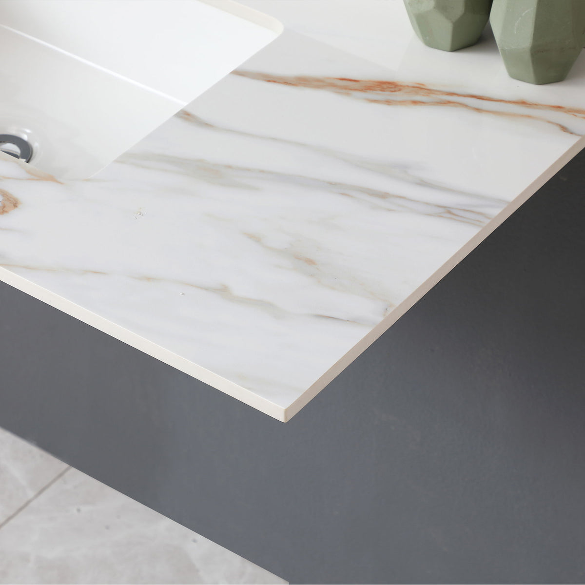 Vanity Top With Undermount Sink And Backsplash, Sintered Stone, photo 24 of 40