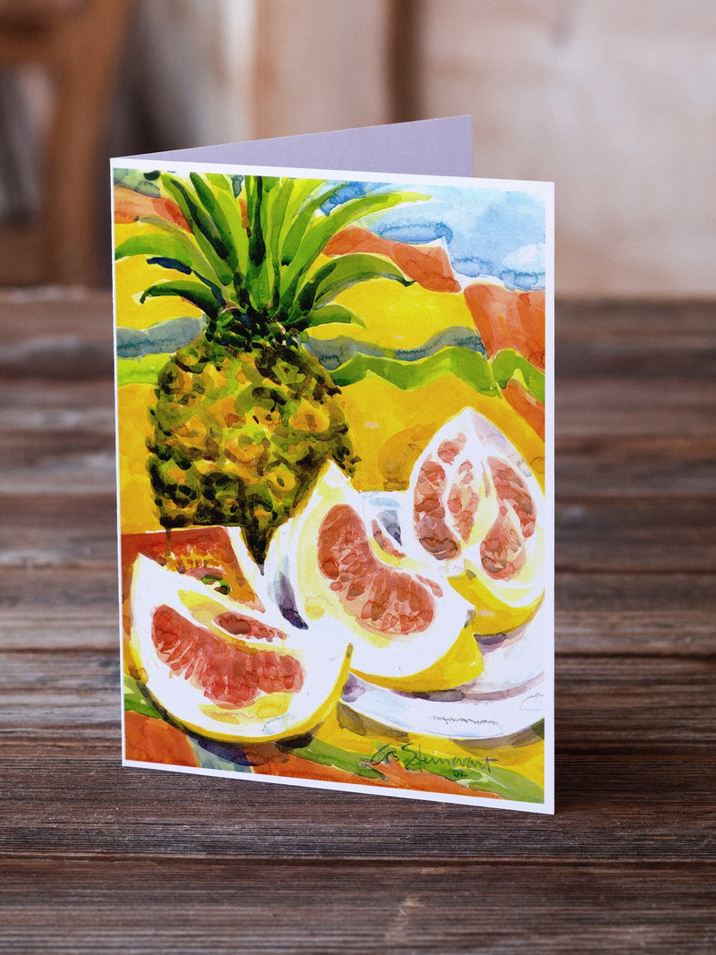 Pineapple Greeting Cards -  Blank Note Cards – 8-Pack of Artist-Designed Cards with Envelopes