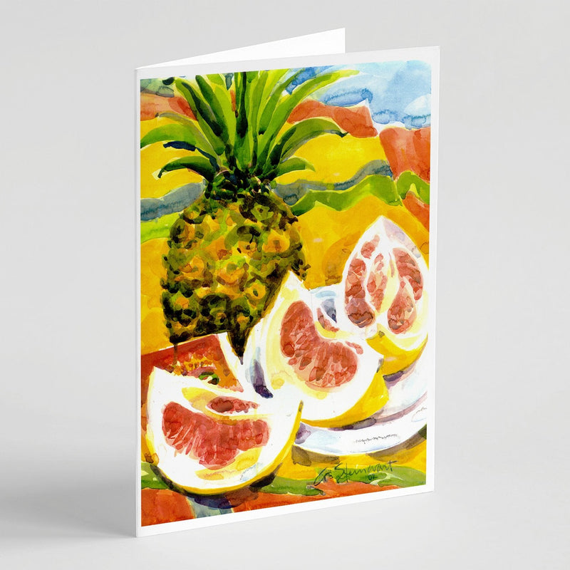 Pineapple Greeting Cards -  Blank Note Cards – 8-Pack of Artist-Designed Cards with Envelopes