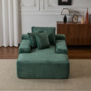 Oversized Chaise Lounge Chair Cozy Cloud Couch With 3 Throw Pillows And Wide Armrest by HouseOfZazla
