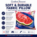 Watermelon Decorative Throw Pillow 14x14 Indoor Outdoor Accent Cushion, Fabric Cover with Insert for Sofa, Bed, Porch & Living Room