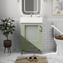 Bathroom Vanity With Ceramic Sink And Ample Storage, Ideal For Small Bathrooms by HouseOfZazla