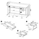 Brisley - Office Desk With Adjustable Keyboard Tray And 3 Drawer Storage - Beige / Gray by HouseOfZazla