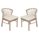 Outdoor Dining Chairs Set of 2, Acacia Wood Patio Chairs