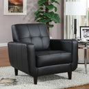 Track Arm Accent Chair With Tufted Upholstery - Black by HouseOfZazla