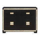 Lively - Dresser With Glitter Detail And Thick Bar Handle Hardware - Black