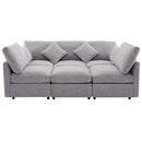 Sectional Sofa Modular U-Shaped With Ottoman & USB Ports by Unique Piece Furniture