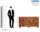 Wavecrest Cabinet, 4 Shelves - Chestnut by HouseOfZazla