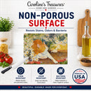 Cat Cutting Board Tempered Glass Kitchen Cutting Surface, Heat Resistant Chopping, Non-Slip Feet, Food Prep & Serving