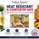 Cat Cutting Board Tempered Glass Kitchen Cutting Surface, Heat Resistant Chopping, Non-Slip Feet, Food Prep & Serving
