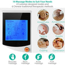 Tens Unit Machine Impulse Massager 10 Modes Pain Relief Body Massager Machine Muscle Stimulator w/ 4 Outputs and 8 Electrode Pads For Relief Relaxing