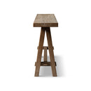 Hawthorne 60'' Solid Reclaimed Elm Trestle Console Table, Heritage Medium-Dark Brown