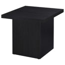 Devar 2-piece Square Cocktail Coffee End Table Set Black