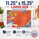 Cat Cutting Board Tempered Glass Kitchen Cutting Surface, Heat Resistant Chopping, Non-Slip Feet, Food Prep & Serving