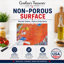 Cat Cutting Board Tempered Glass Kitchen Cutting Surface, Heat Resistant Chopping, Non-Slip Feet, Food Prep & Serving