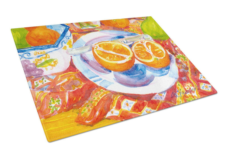 Florida Oranges Sliced for breakfast  Glass Cutting Board Large