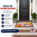 Florida Oranges Sliced for breakfast Doormat Indoor Outdoor 18H X 27W Front Door Mat Rugs for Entryway, Non Slip Washable